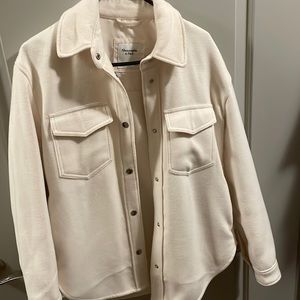 Abercrombie White Shirt Jacket